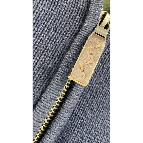 Men’s Eddie Bauer Combed Cotton Sz XXL Color block partial zip Sweater Excellent - Picture 2 of 5